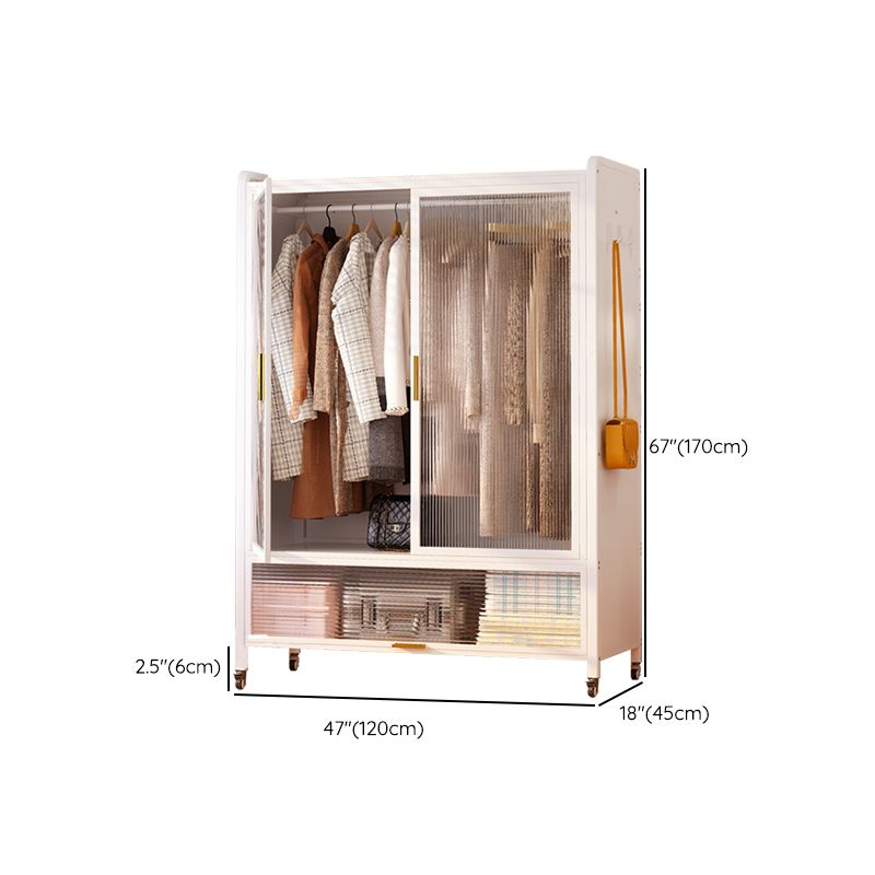 Glass Modern Style Wardrobe Closet Glass Wardrobe Cabinet for Home