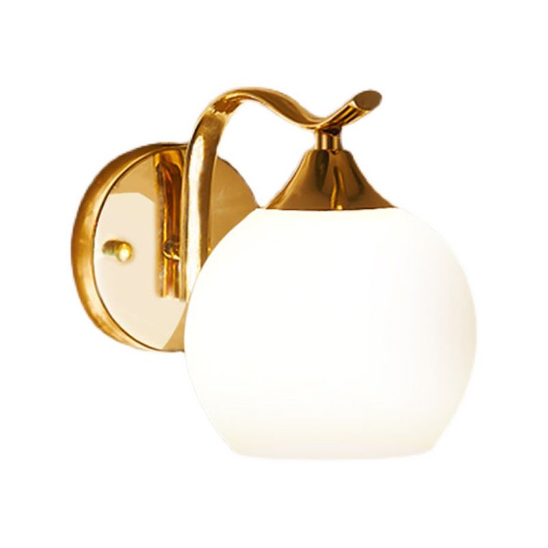 Metalen bol vorm muurlicht Noordse stijl muur sconce met glas voor woonkamer