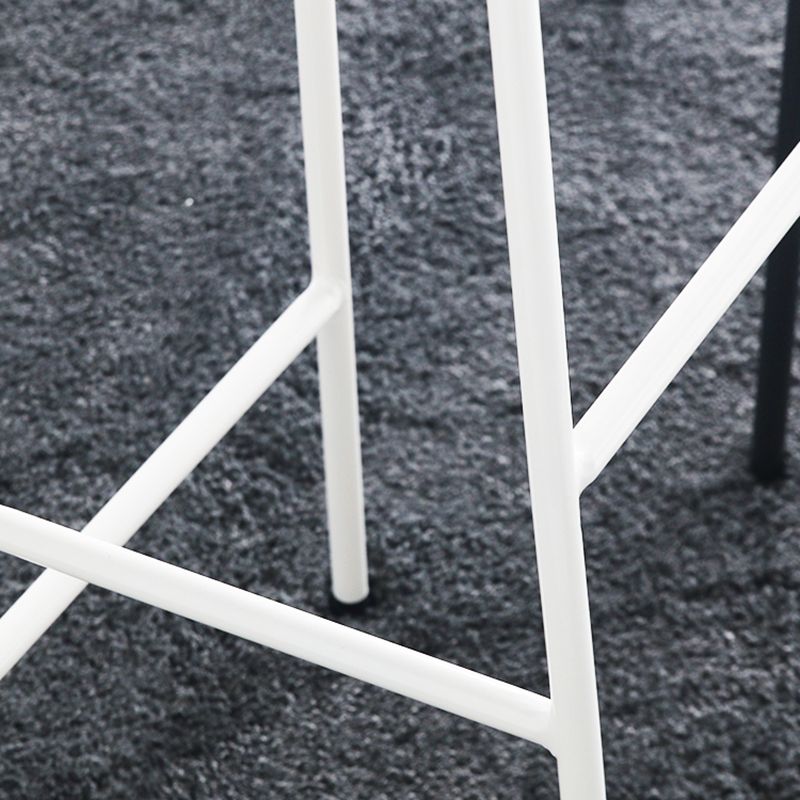 Industrial Iron Backless Barstool Simple Indoor Tall Stool with Square Seat 1 Piece