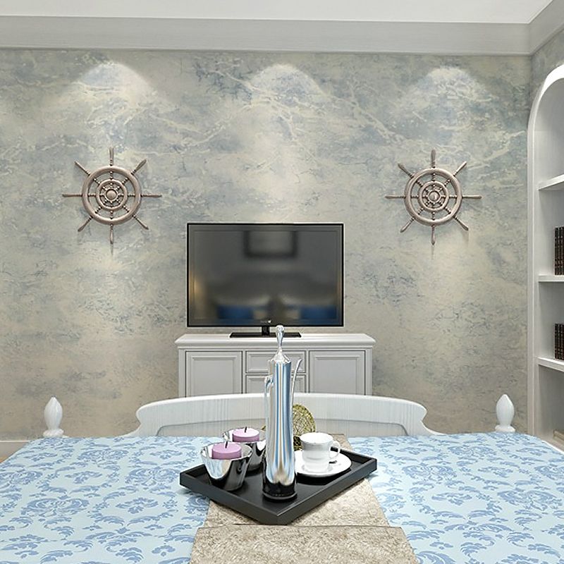 Pastel Color Marble Wallpaper Roll Waterproof Wall Covering for Living Room, 54.2-sq ft