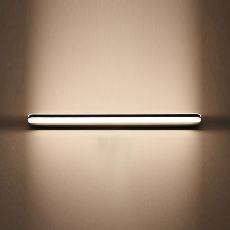 Silver Modern Simple Mirror Light Nordic Metal LED Mirror Lamp Fixture for Bathroom
