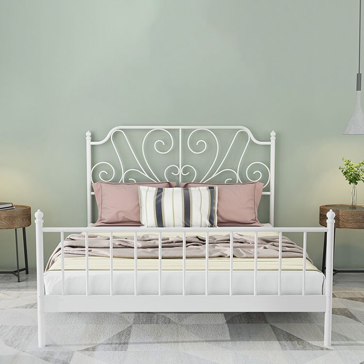 Contemporary Metallic Low Profile Open-Frame Bed - 47.24" High, Mattress Not Included