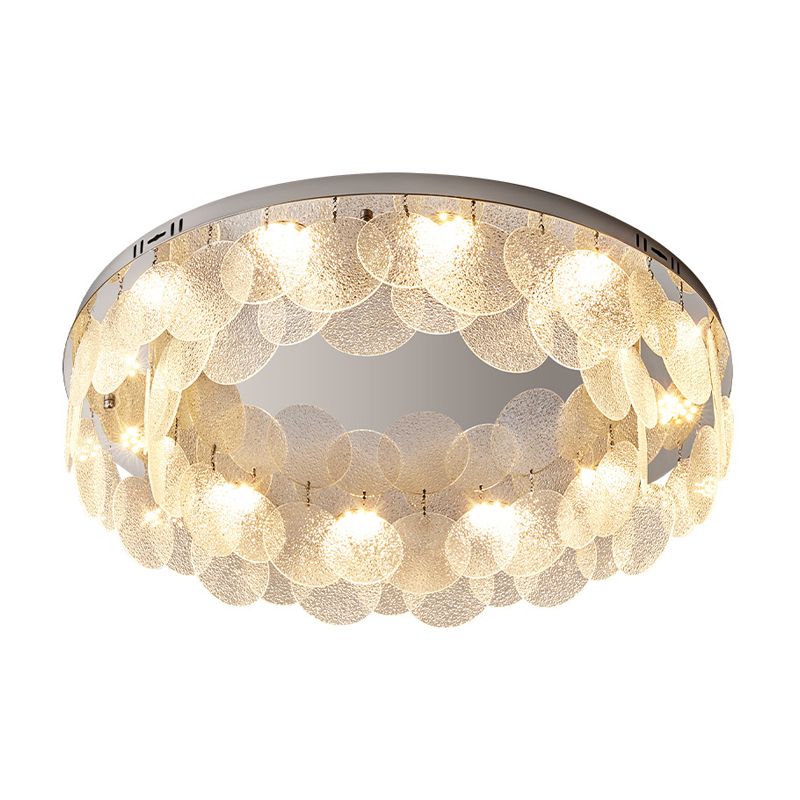Single Modernism Chrome Flush Mount Lighting LED Ceiling Light for Bedroom
