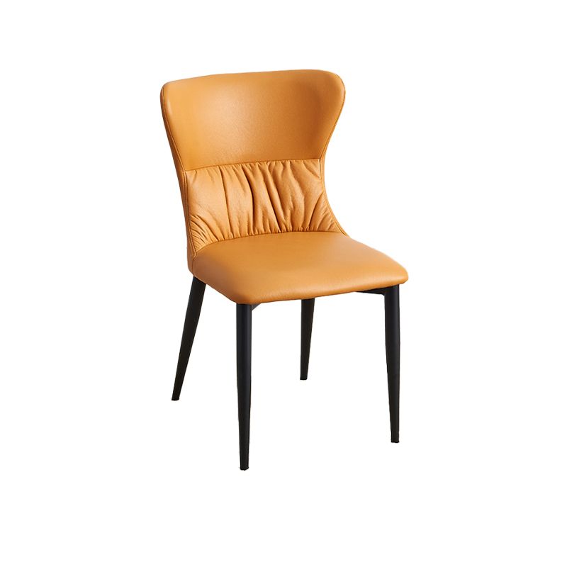 El comedor industrial del metal preside la silla lateral sin brazos del Wingback para el uso en el hogar
