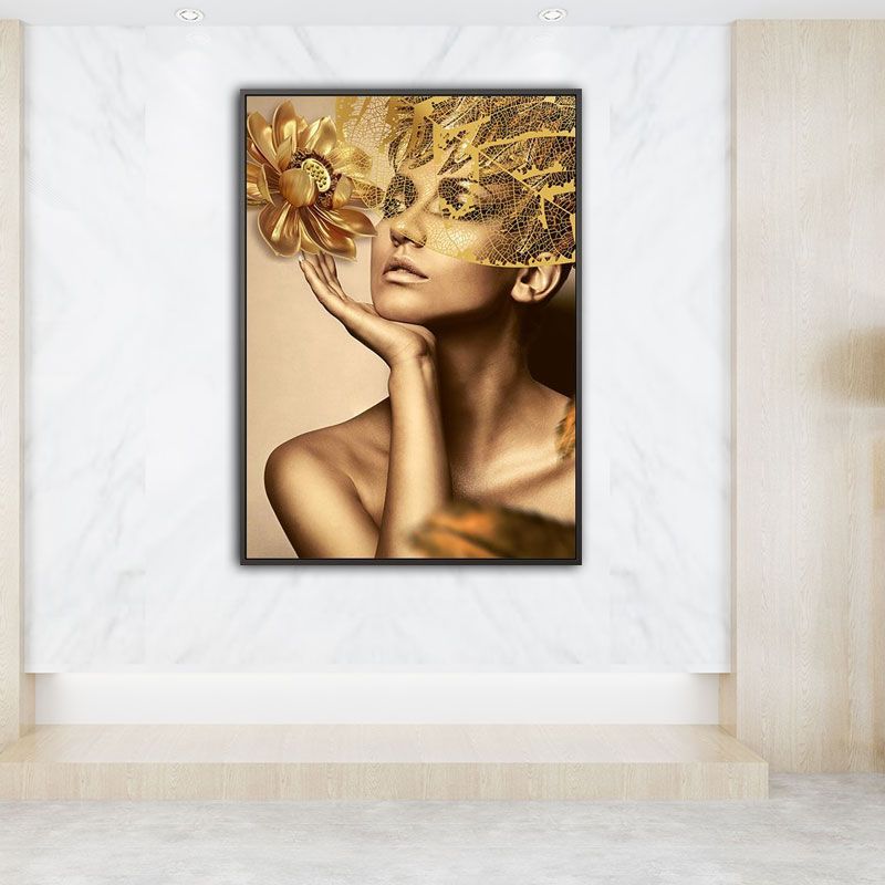Décoration murale élégante et moderne pour chambre de fille, impression sur toile, couleur douce