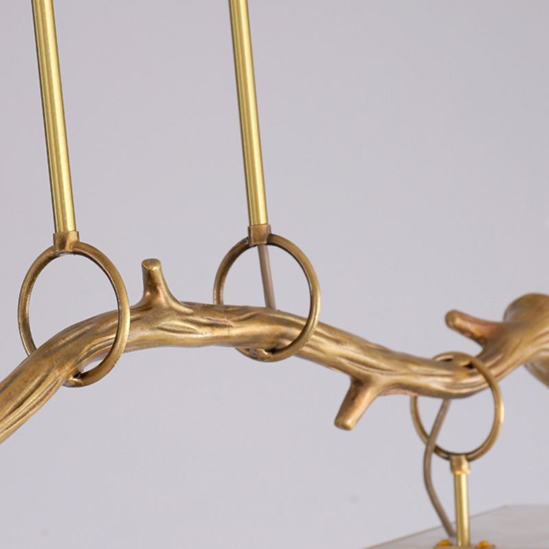 Accesorio de iluminación de la isla rectángulo metal moderno luz colgante de luz individual