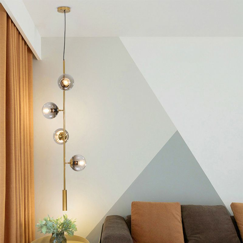 Modern Adjustable Length Hanging Light Globe Glass Pendant Light for Kitchen