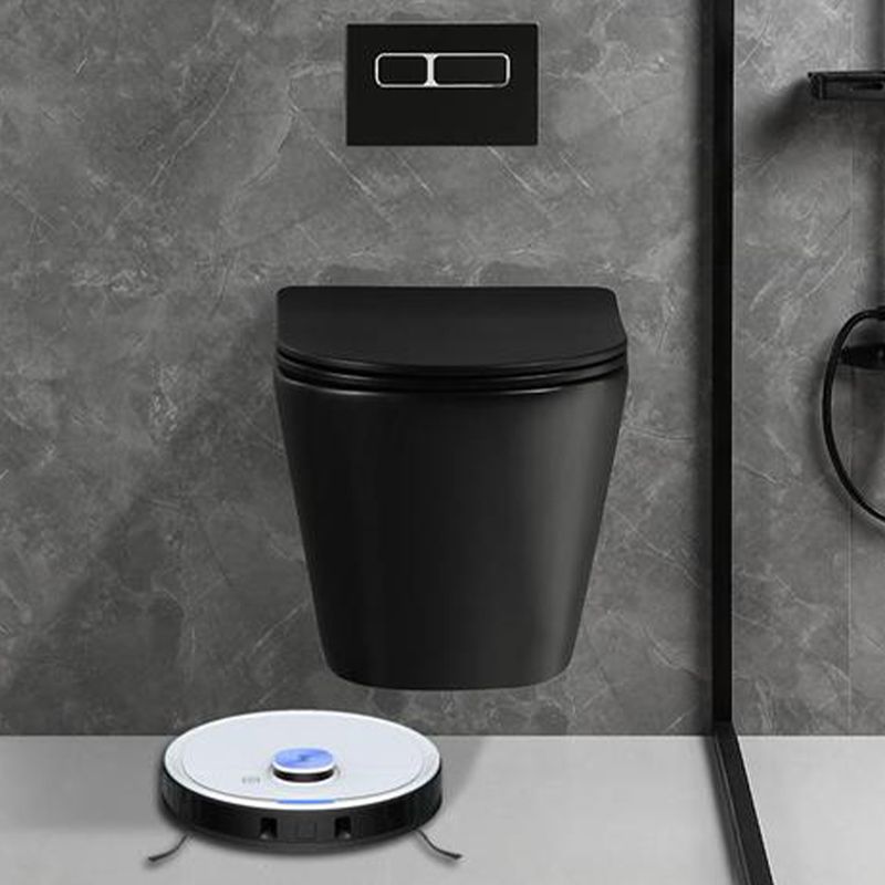 Wall Mount Flush Toilet One-Piece Toilet Contemporary Porcelain Toilet
