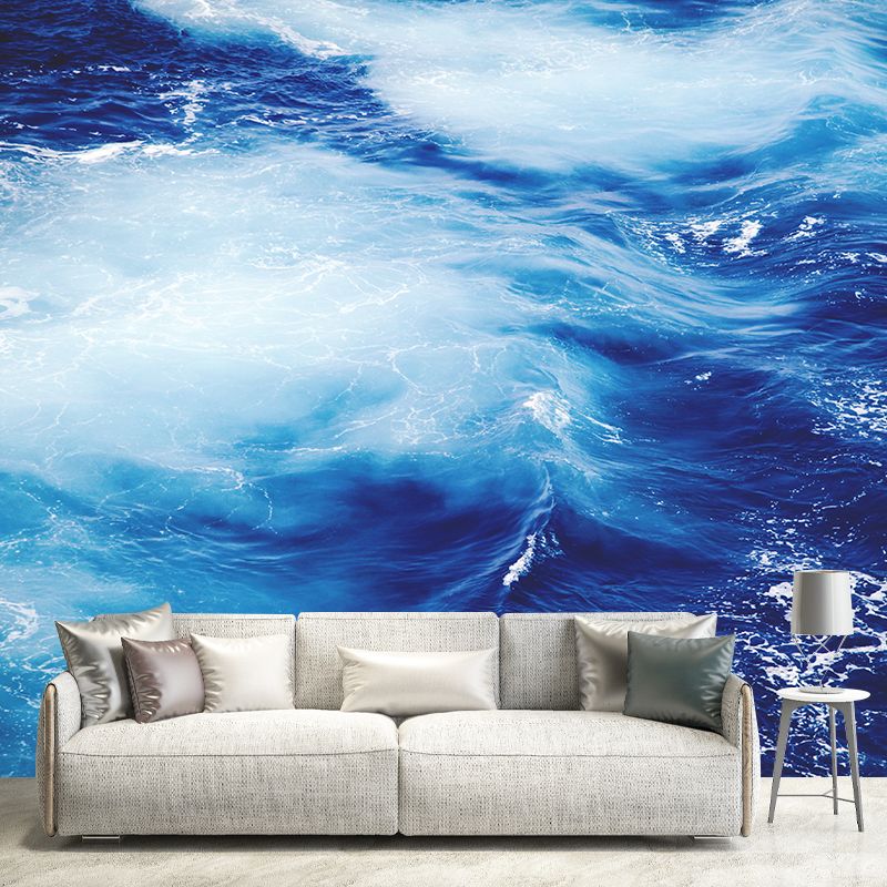 Sea Wall Mural Decal Moisture Resistant Modern Wallpaper for Sitting Room