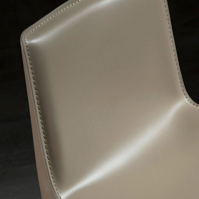 Contemporary Metal Legs Faux Leather Upholstered Living Room Bar Stool