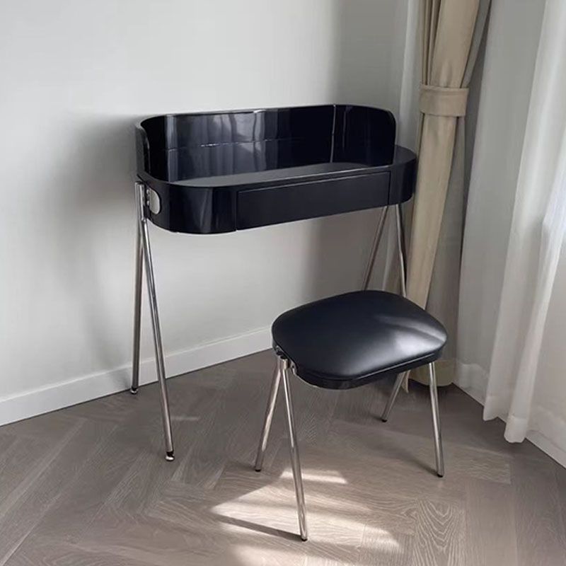 Contemporary Vanity Dressing Table 1 Drawer Black/White Vanity Tables