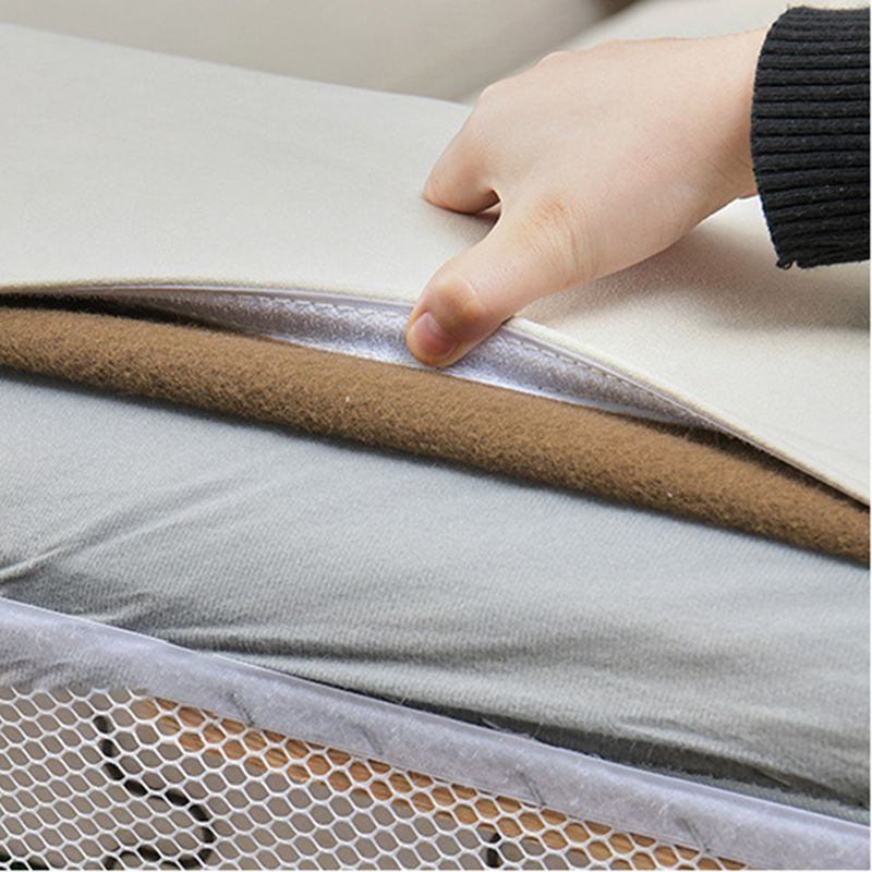 Nordic Pillows Living Room Faux Leather Stationary Square Arm Sofa Chaise