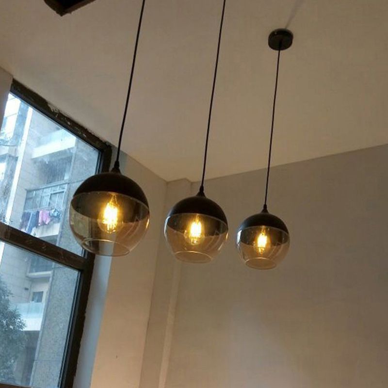 1 Light Pendant Light Fixture Industrial Glass Hanging Pendant Lights for Restaurant