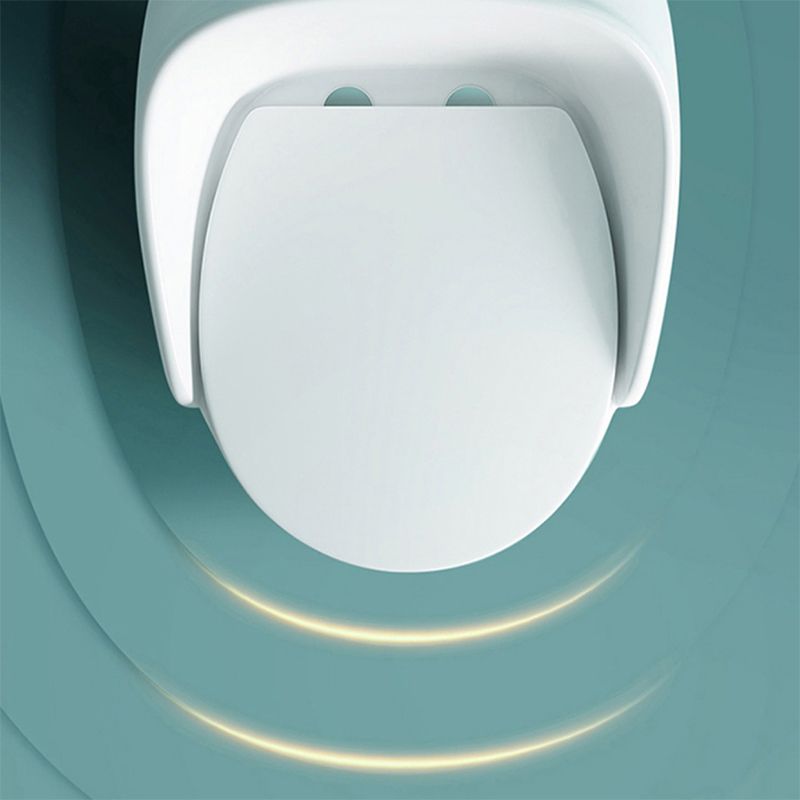 Modern Floor Mount Flush Toilet Ceramic Siphon Jet Urine Toilet with Seat for Bathroom