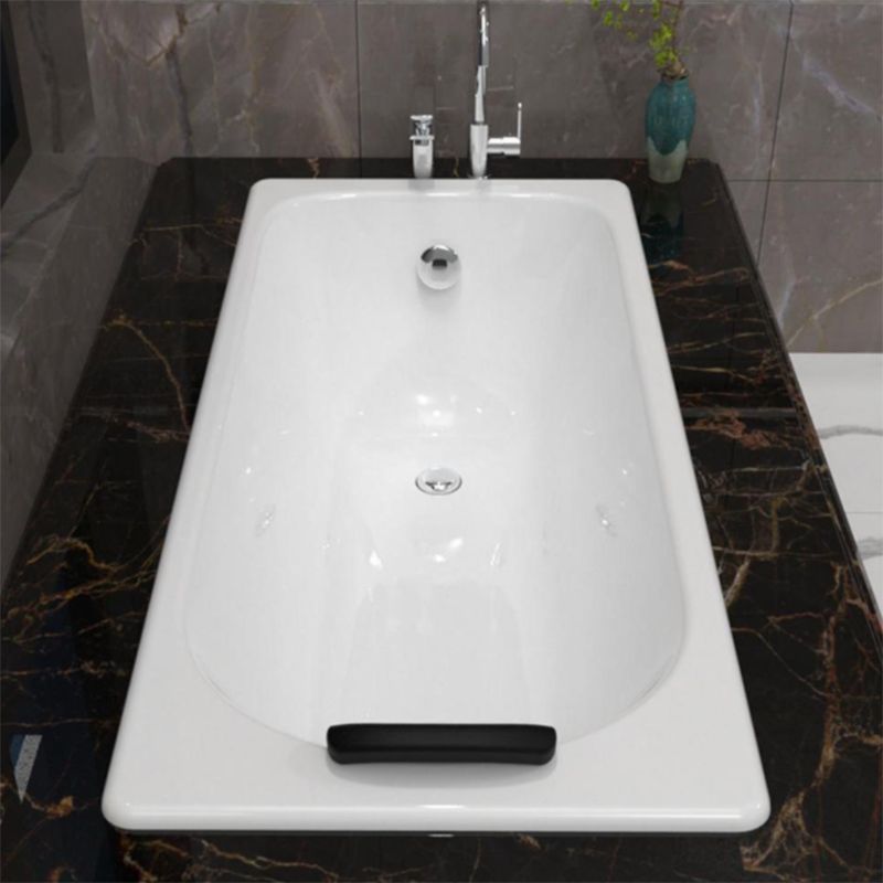 Soaking Freestanding Tub with Internal Drain Bathroom Acrylic White Bath Tub