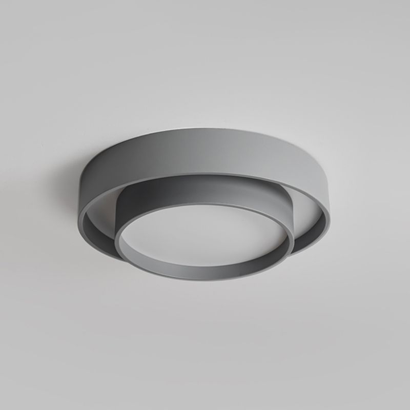 Lámpara de techo LED de hierro lacado, montaje empotrado circular de acrílico de estilo minimalista moderno