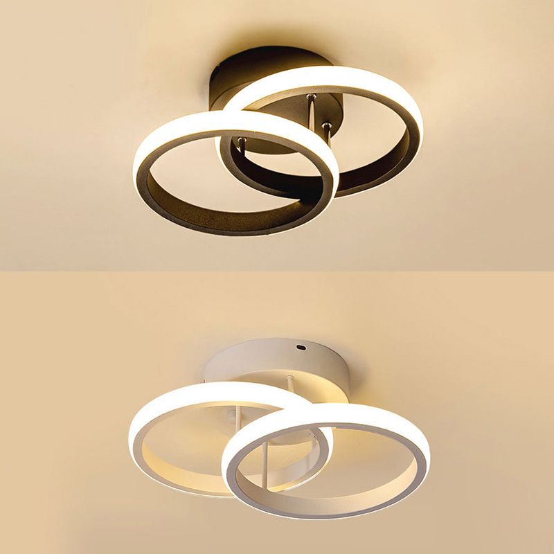 Luz de techo de metal con iluminación empotrada LED de estilo contemporáneo para dormitorio