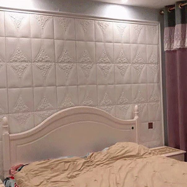 Modern Style Plastic Wall Panel Living Room Peel and Stick 3D Wall Paneling