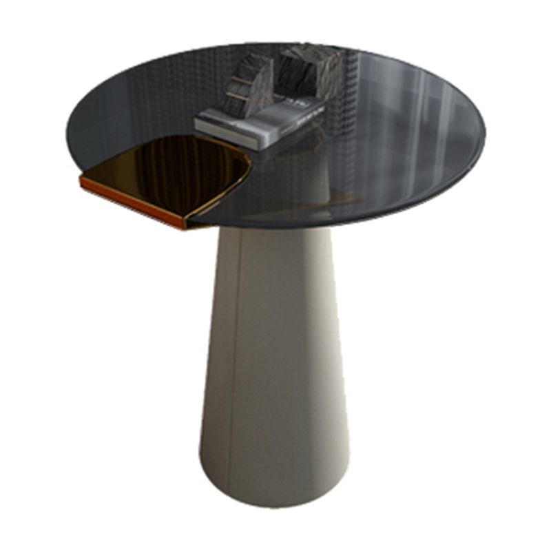 Contemporary Side End Table Metal Pedestal Base Side Table for Home