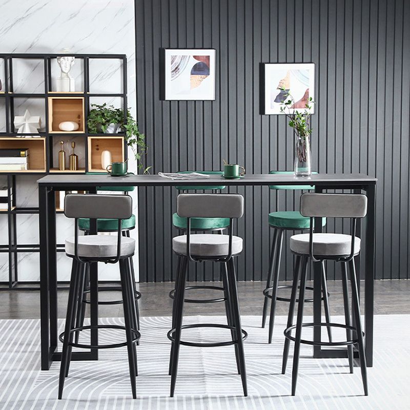 Industrial Bar Height Table Stone Top Bistro Table for Patio Use