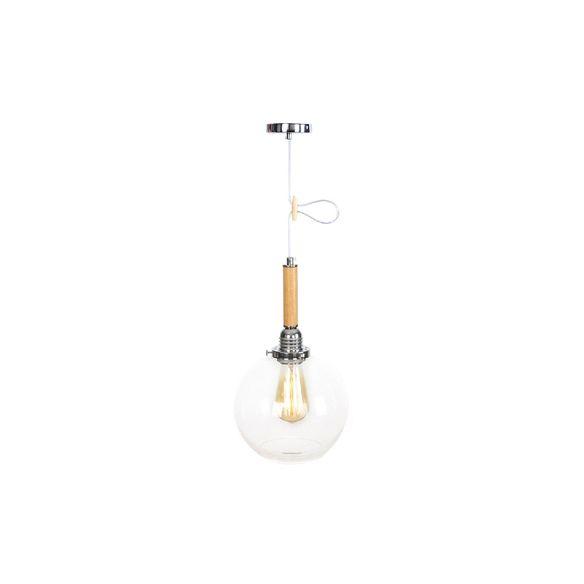 Globe/Cone/Small Bell Pendant Lighting Vintage Clear Glass 1 Licht Roségoud/Chrome hangende lamp met verstelbaar koord