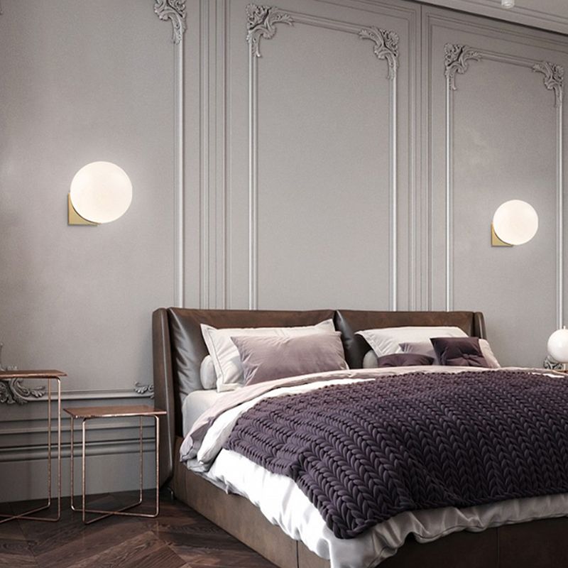 Glass Orb Wall Sconces Modern Style Multi Lights Wall Mounted Lamps