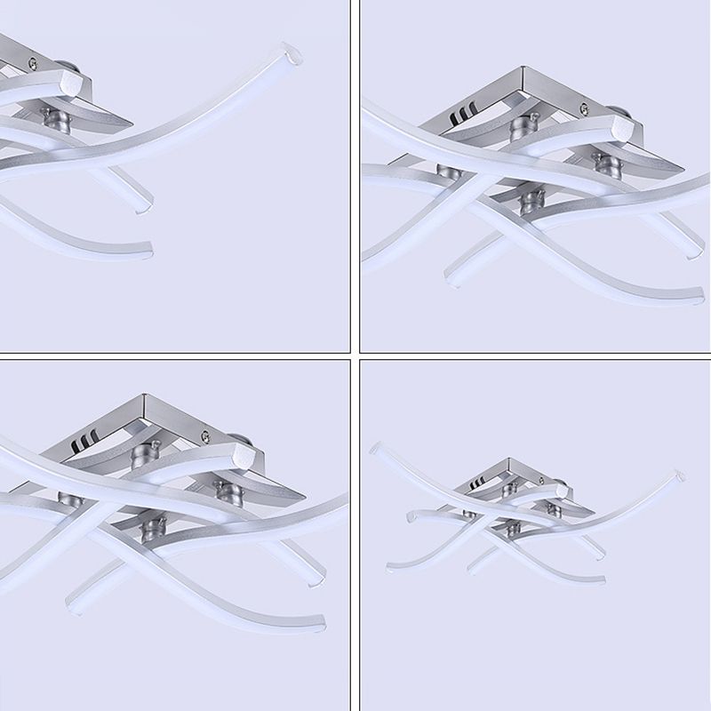 Linear Sputnik Flush Mount Ceiling Light New Modern Aluminum Flush Light for Bedroom