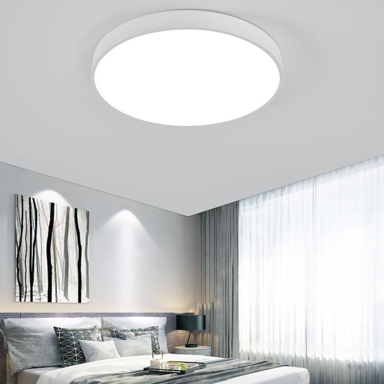 Soporte De Iluminación De Techo De Montaje De Tambor Acrílico De Estilo Moderno 1-Luces De Techo De Descarga Led De Luz