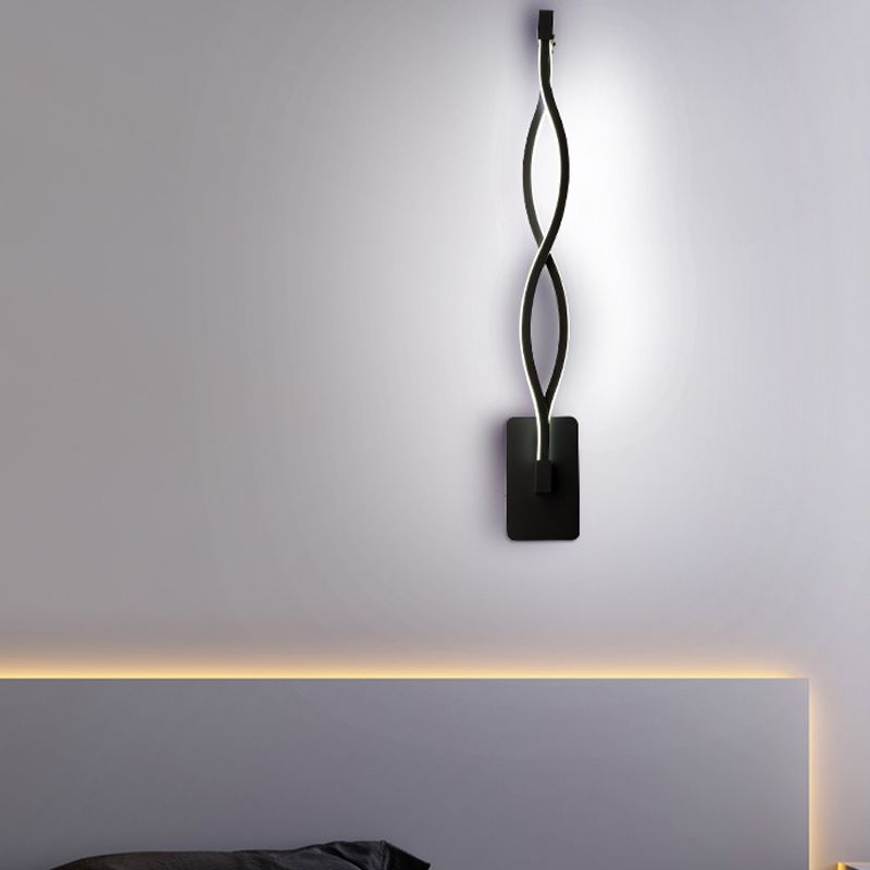 Ideas de iluminación de pared de escalera varada Minimalismo Minimalismo LED Splique Fexture con luz cálida/blanca, negro/blanco