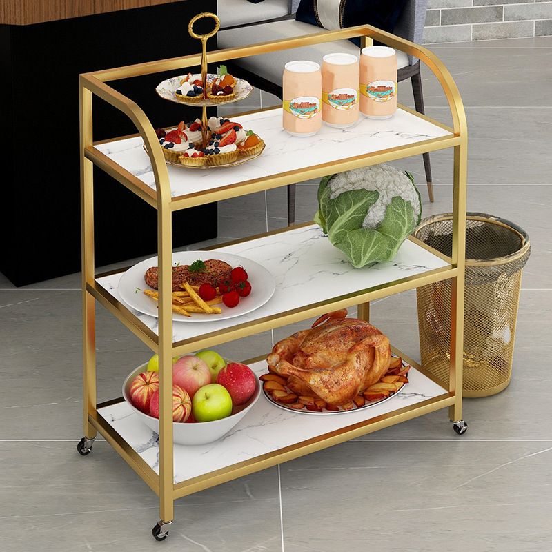 Rolling Contemporary Prep Table Metal Prep Table for Home Use