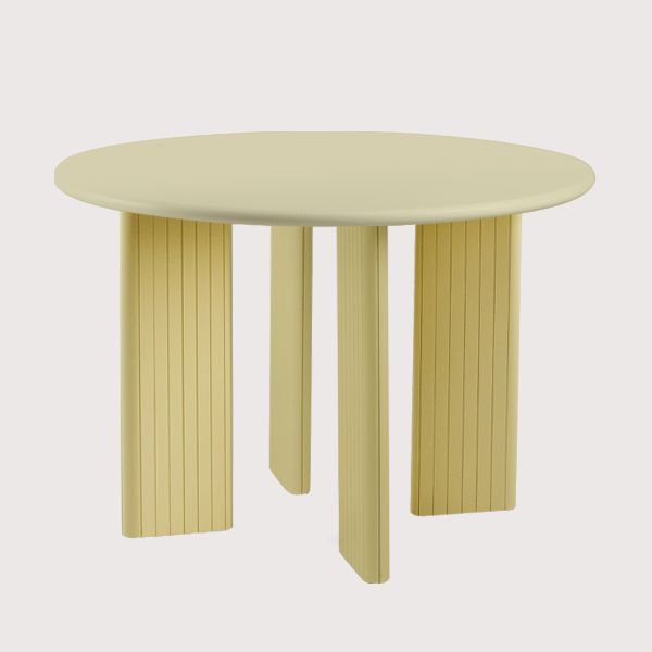 Rectangle Dining Table Engineer Wood Table in Yellow and White