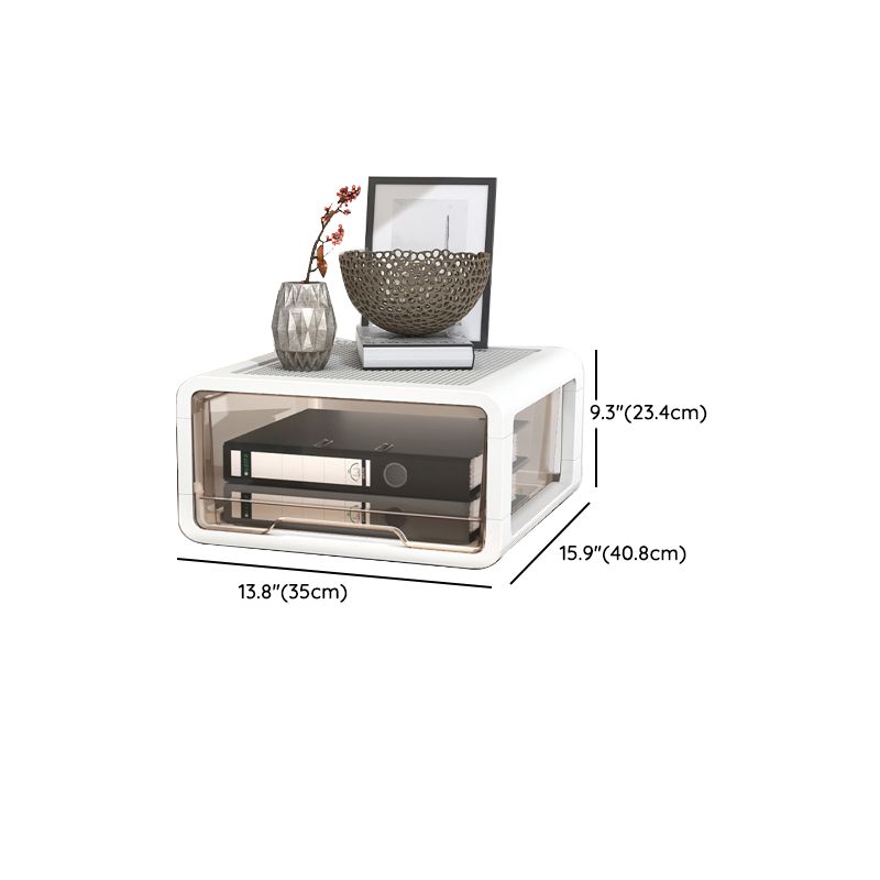 Modern Vertical Filing Cabinet Transparent Plastic Drawers File Cabinet