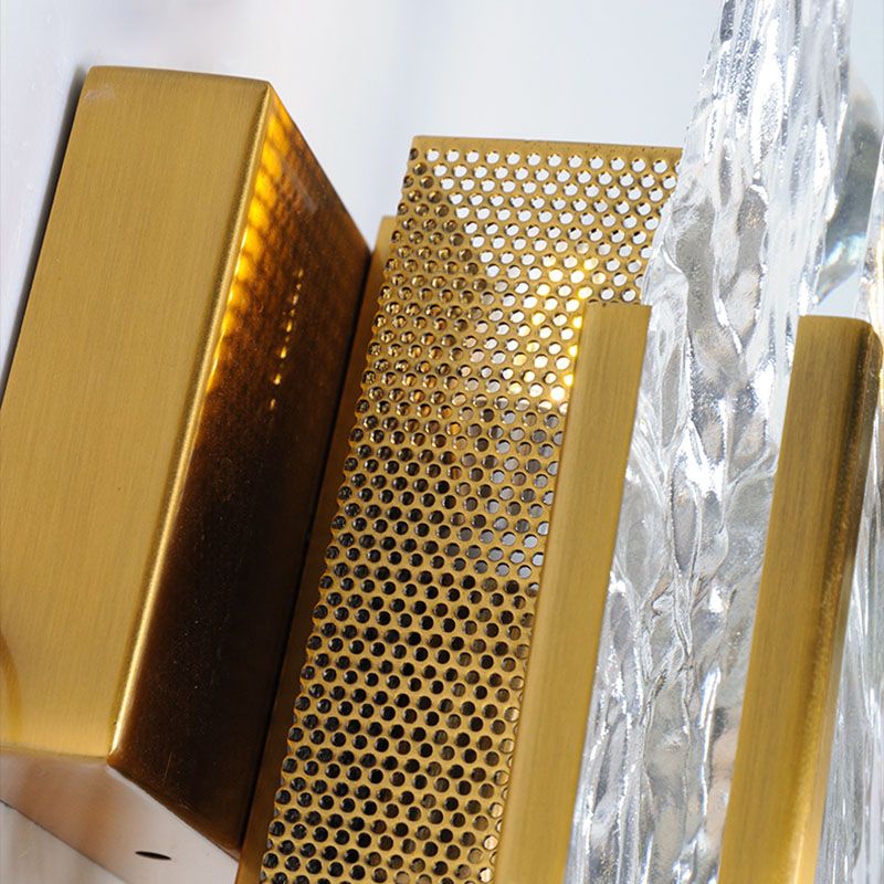 1 Lichtgold zeitgenössische Wandbeleuchtung Kristallquadrat-Wandbeleuchtung für Schlafzimmer