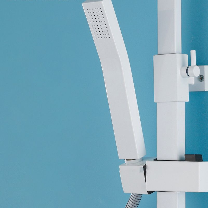 Arm Shower Faucet Wall Mounted Shower Metal Shower System with Slide Bar