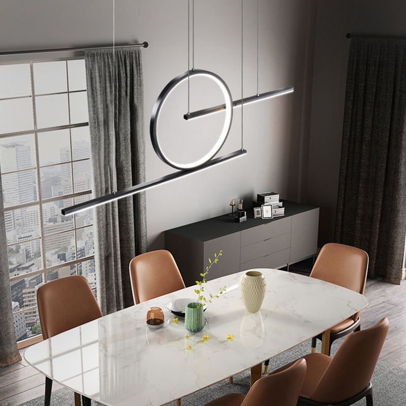 Ring Island Lighting Fixtures Aluminum Minimalism Pendant Lighting Fixtures for Restaurant