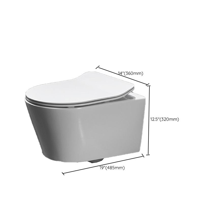 Modern Ceramic Flush Toilet Wall Mount White Toilet Bowl for Washroom