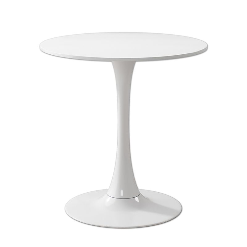 Pedestal Coffee Table Wood Round Coffee Table for Living Room