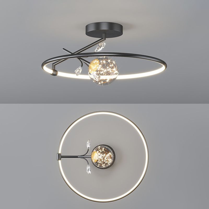 Luz de montaje de semi rush redondeo Luz de led de metal moderno LED SEMI FLUSH TECHILE LUZ