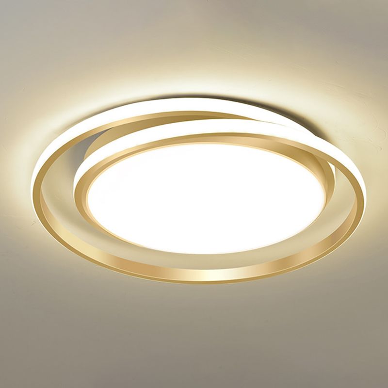 Modern Minimalist Metal Flush Mount Ceiling Lamp Round Shape LED Flush Mount Lighting for Bedroom
