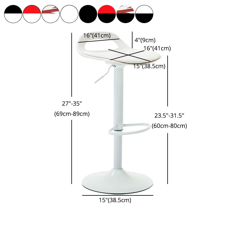 Industrial Style Bar Chair with Swivel Adjustable Height Metal Leg for Counter Bar