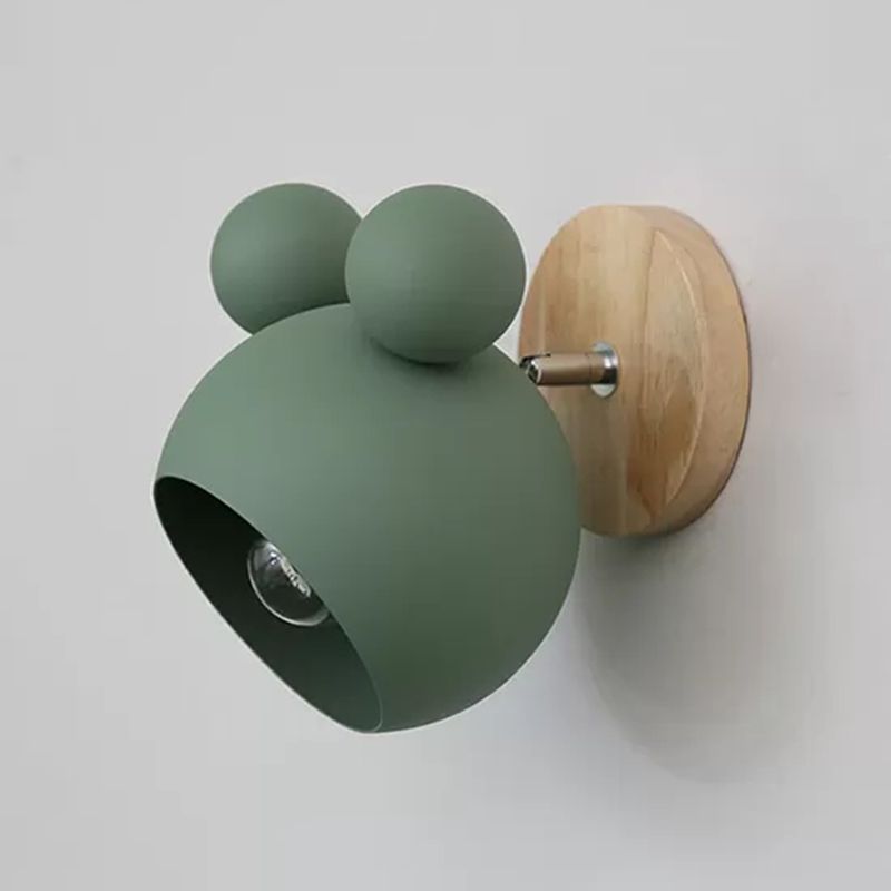 Rotatable Single Light Mouse Wall Light Nordic Stylish Metal Sconce Light for Study Room