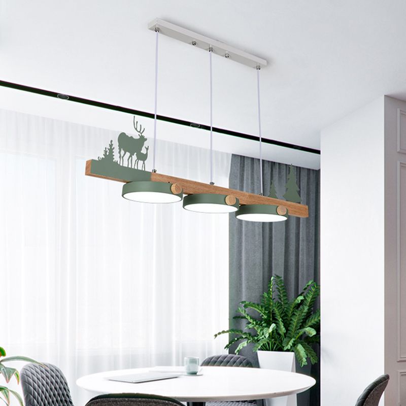 Contemporary Island Light Colorful LED Pendant Lighting Fixture for Dining Room