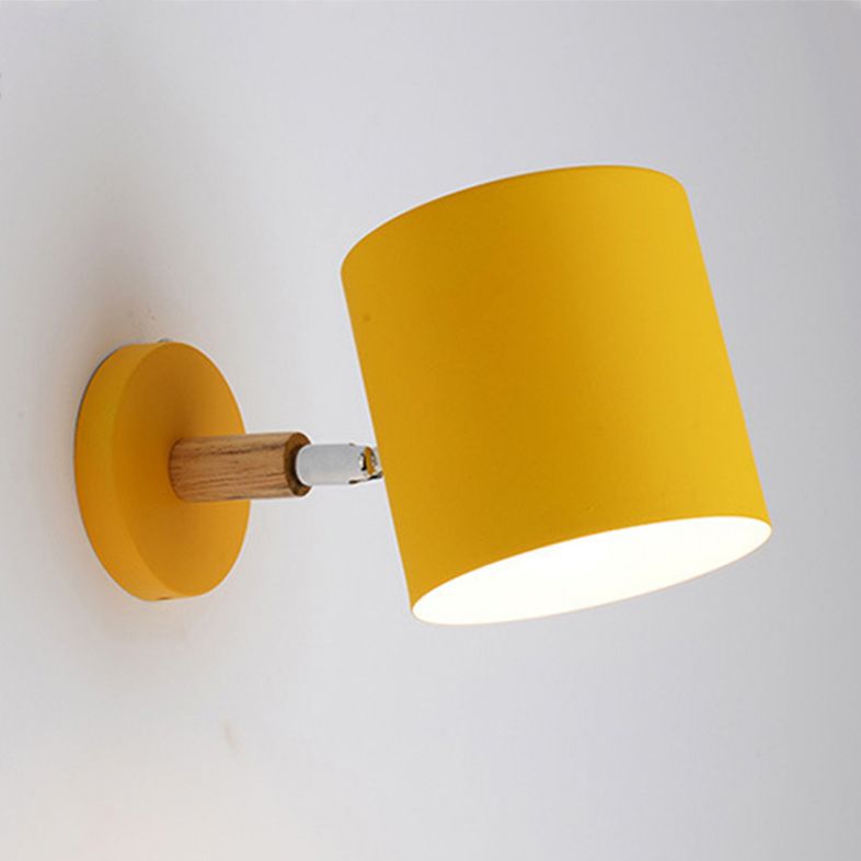 Cylinder Wall Mounted Lamps Modern Style Metal 1 Light Wall Light Sconces