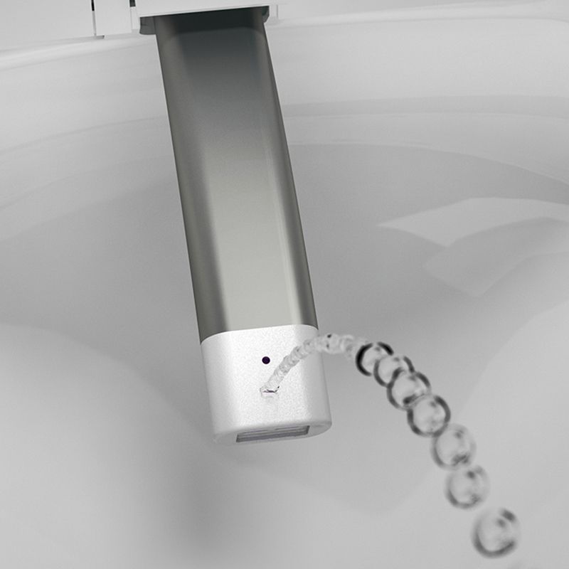 All-In-One Smart Toilet White Elongated Floor Standing Bidet with Heated Seat