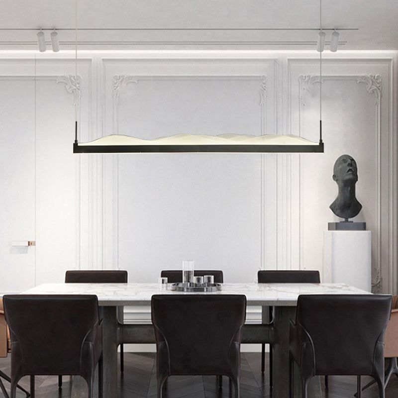 Zeitgenössischer Stil lineare Inselanhänger Metal Island Leuchten