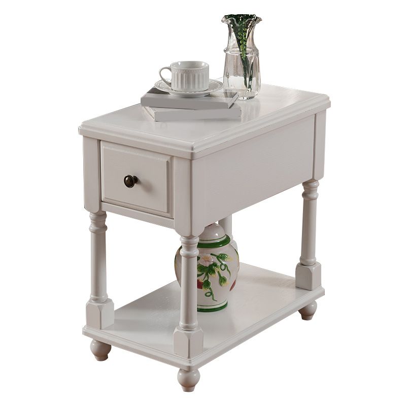 22.8" Tall 4 Legs End Table Contemporary Rectangular Side Table