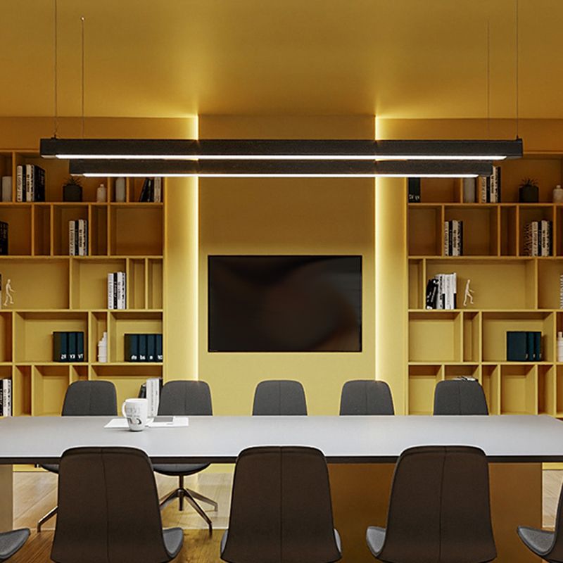 Rectangle LED pendentif en style moderne LED suspendu les lumières pour salle de conférence
