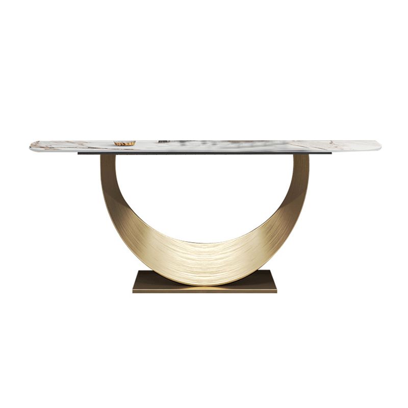 Modern Rectangle Sofa Console Table with Stainless Steel Bracket for Hall