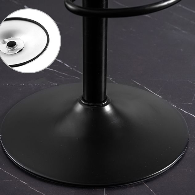 Contemporary Leather Home Stool Matte Finish Adjustable Footrest Barstool