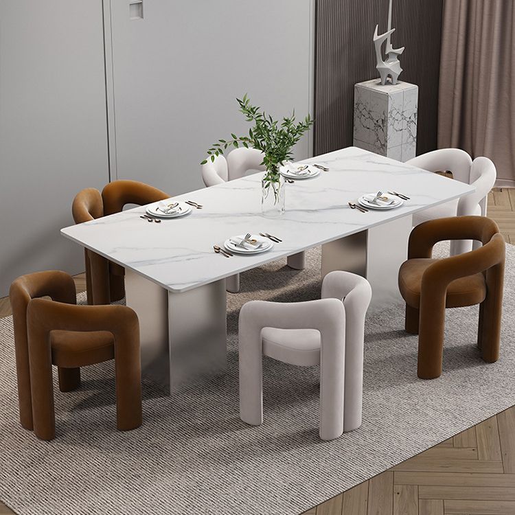 Matte Finish Open Dining Chair Designer Style Home Velvet Arm Chair